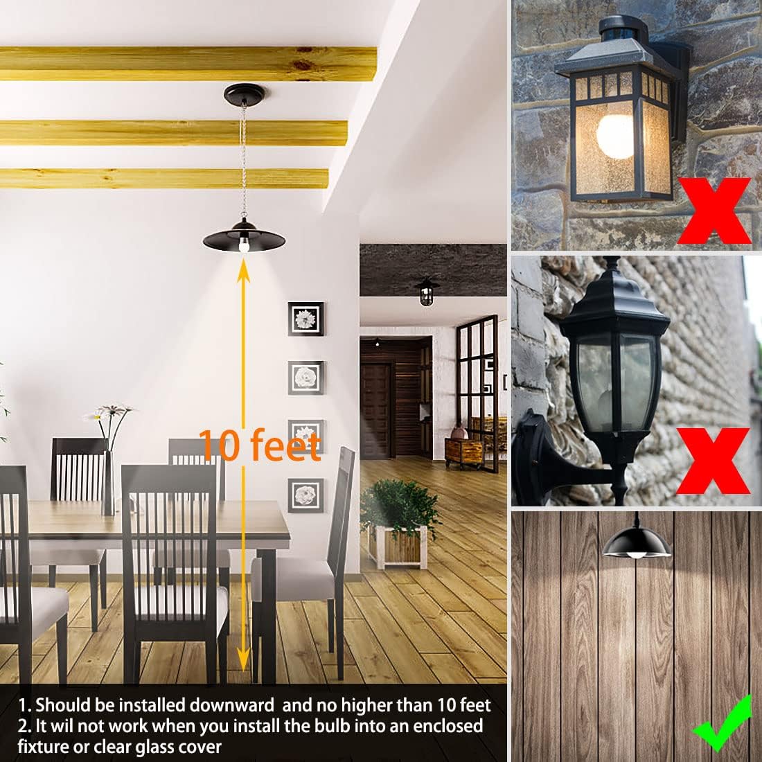 A60 radar sensor motion light bulb