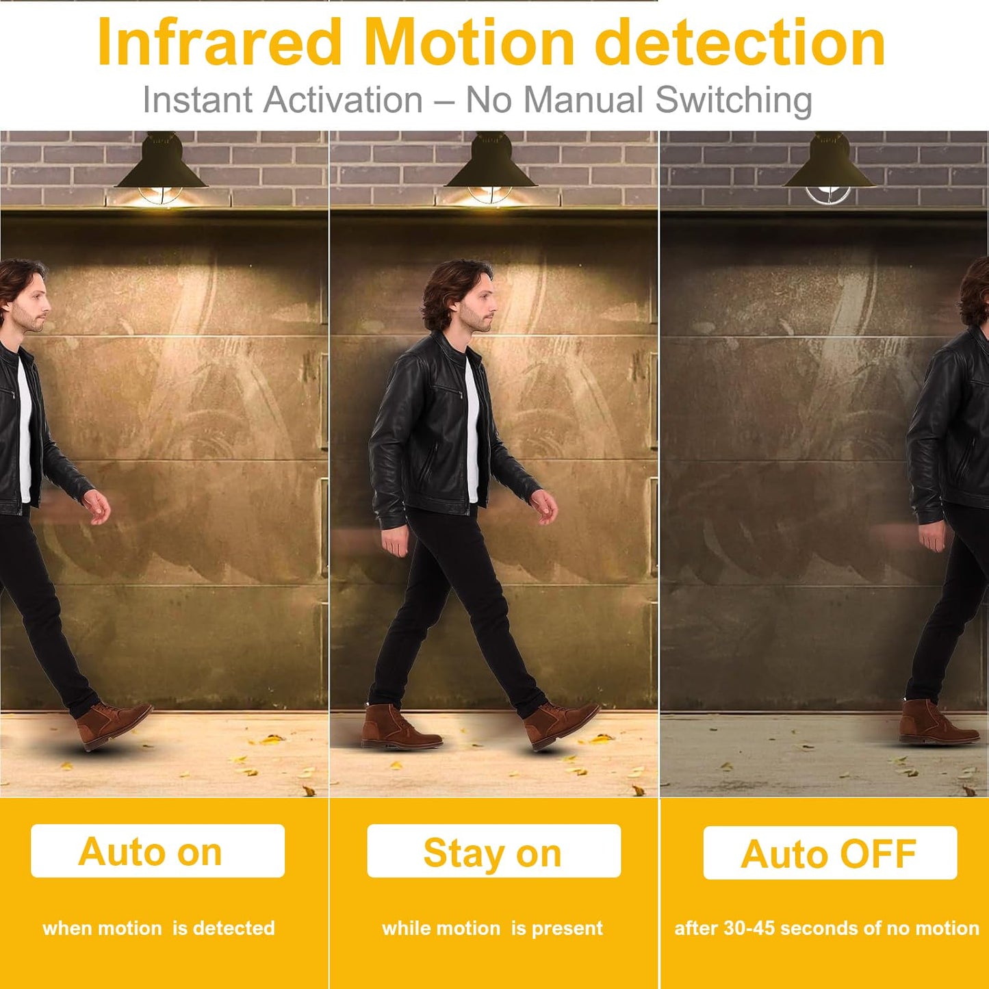 A60 PIR sensor motion light bulb