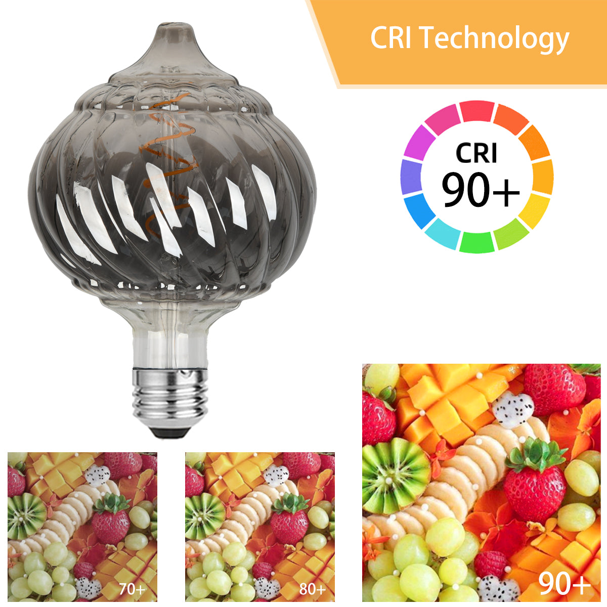 LED smoky gray bulb G150