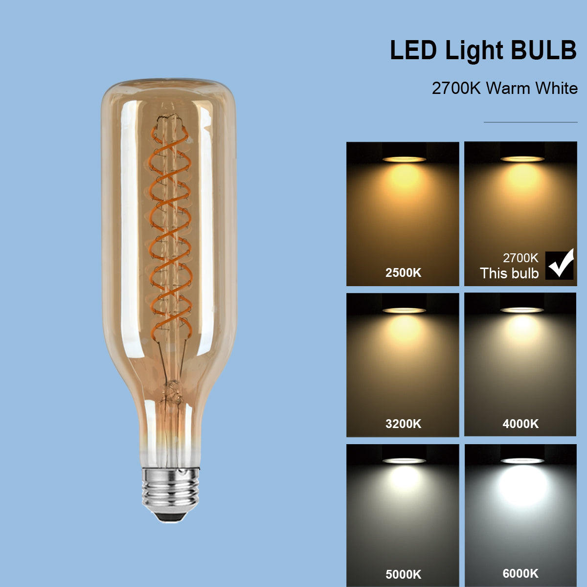 LED Amber bulb B70