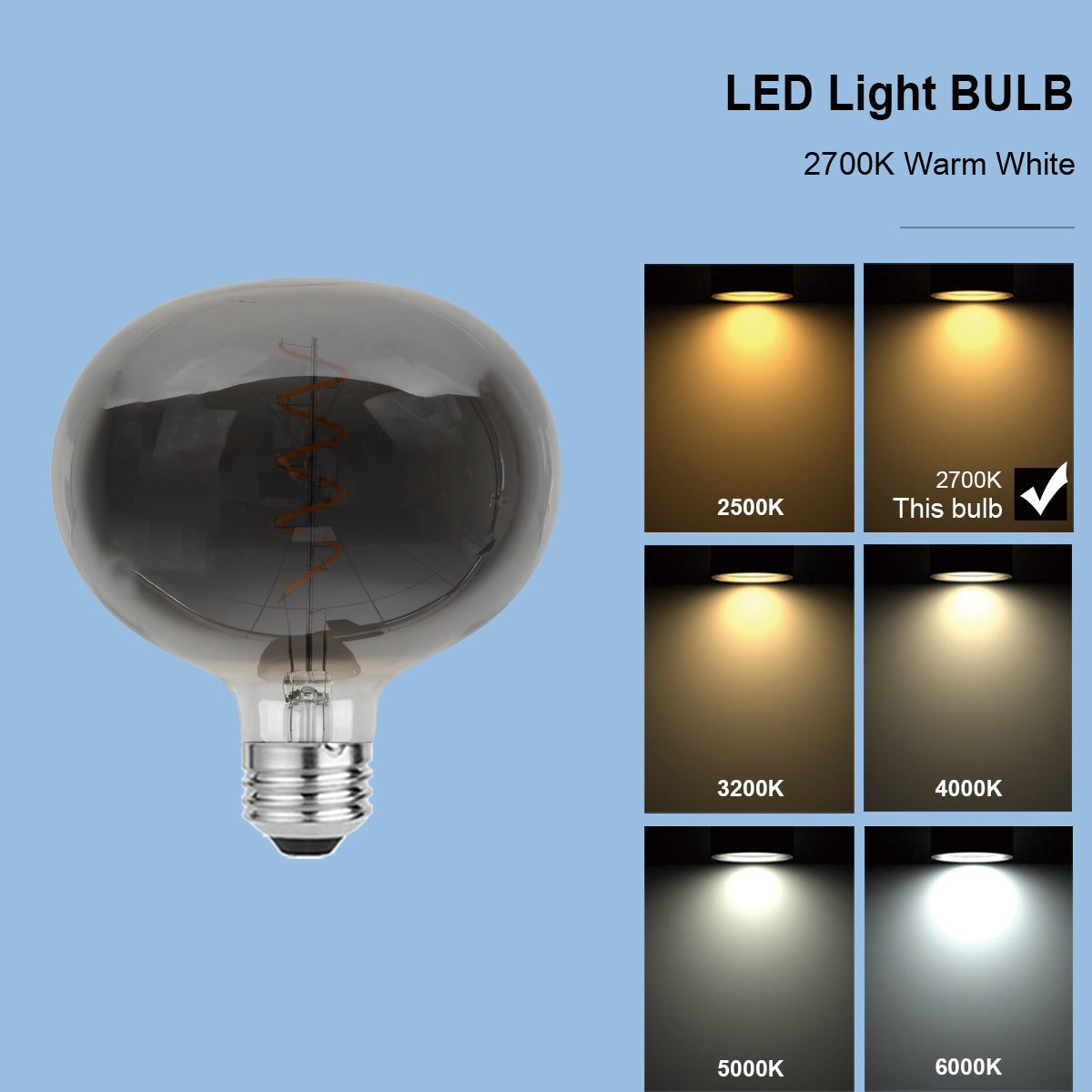 LED smoky gray bulb E150