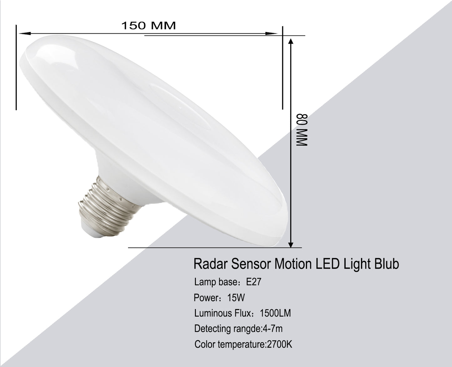 UFO radar sensor motion light bulb