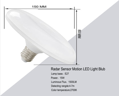 UFO radar sensor motion light bulb