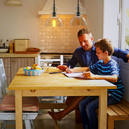 No Flicker Spiral Filaments Amber Glass ST64 Vintage LED Bulbs