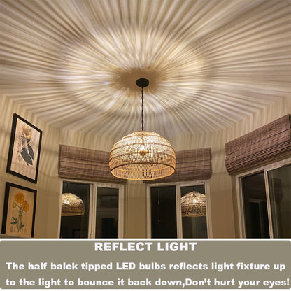 A60 half chrome light bulb gold