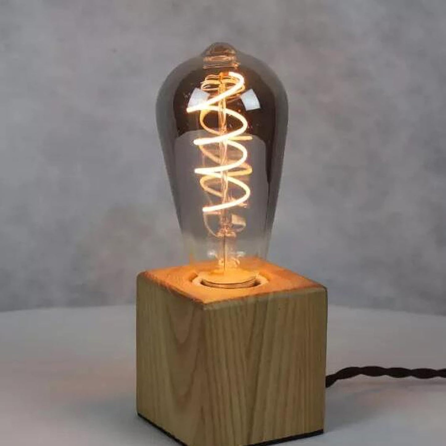 ST64 Vintage Edison Light Bulbs, Smoky Grey Coated Glass, Dimmable