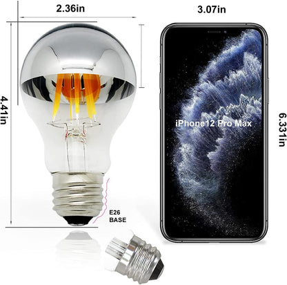 A60 half chrome light bulb sliver