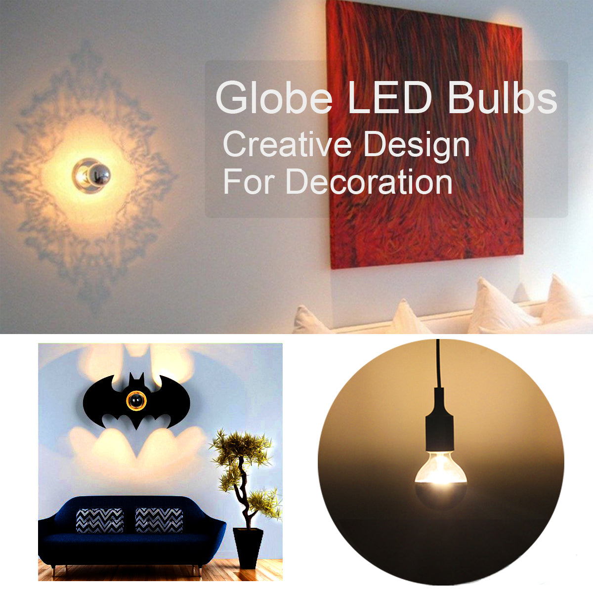 A60 half chrome light bulb gold