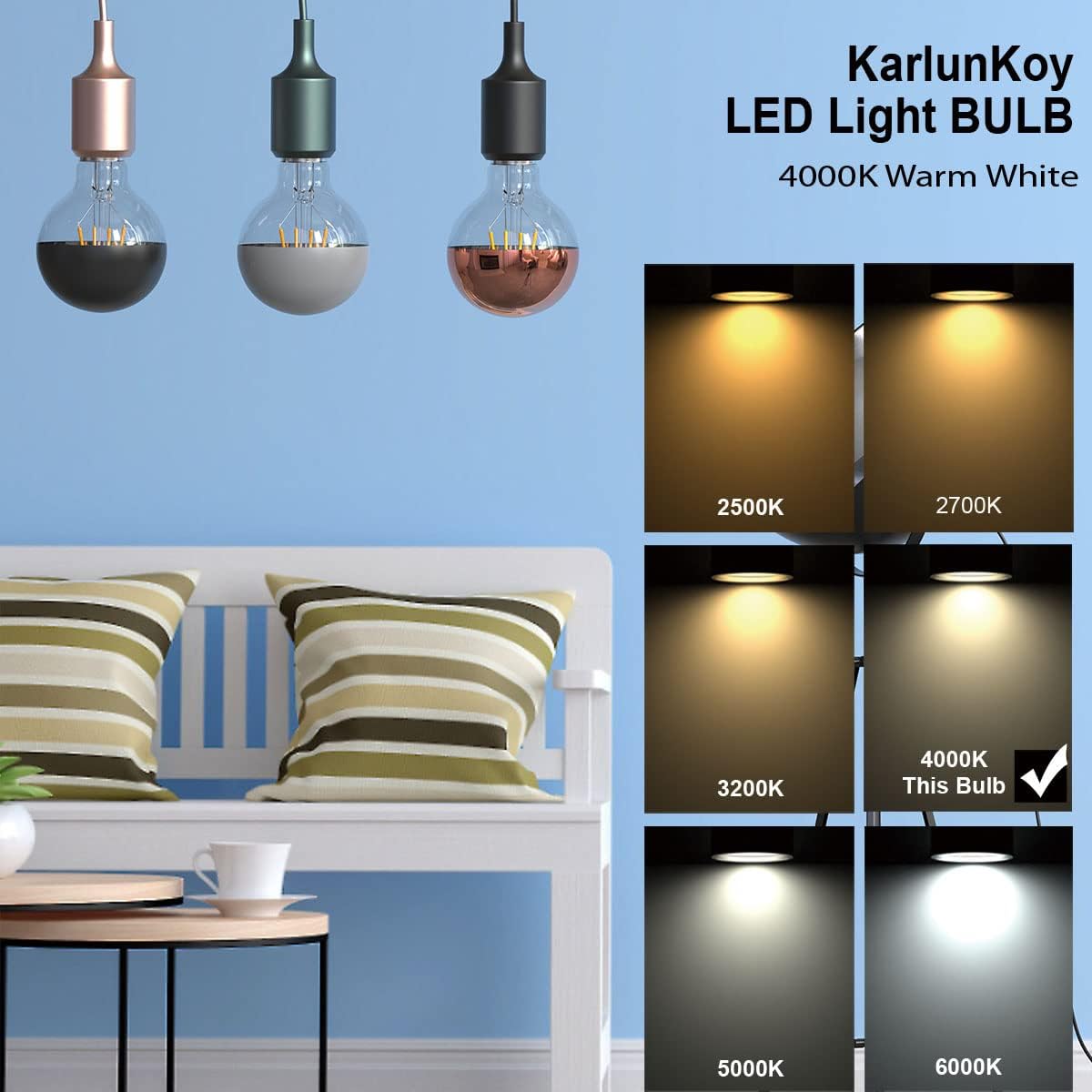 Half Chrome LED Edison Bulb