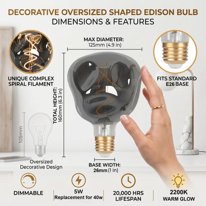 led bulb 5w 2200k smoky gray
