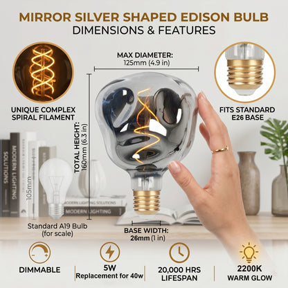 led bulb 5w 2200k silver